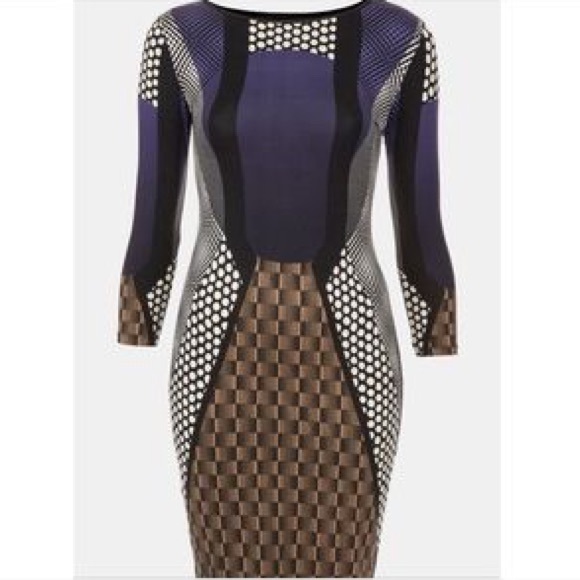 Topshop Dresses & Skirts - Topshop Geo Spot Bodycon Dress size 6